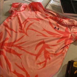 Under Armour Coral and Salmon Performance Tee
